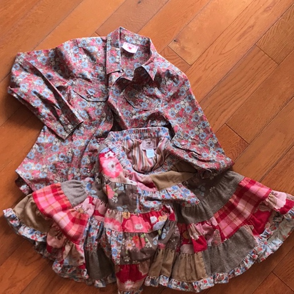 Room Seven Girls skirt and top
